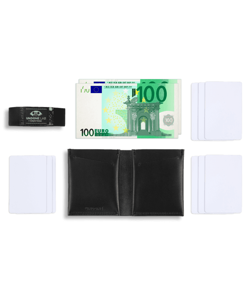 UNDONE LAB + Simple Union: Card Wallet (Black) - UNDONE Watches